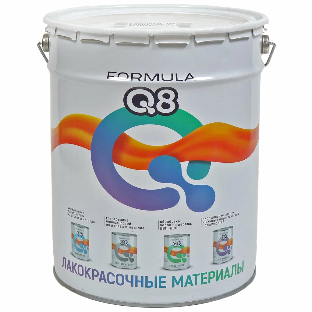 Грунт-эмаль по ржавчине Зеленая 10кг Formula Q8 /1