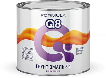 Грунт-эмаль по ржавчине шоколадная 1.9кг Formula Q8 / 6