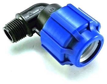 Отвод ПНД 25 мм х 1/2" (нар) Аква