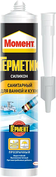 Герметик силикон.санитарный для ванной и кухни белый 280мл МОМЕНТ
