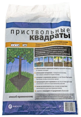 Квадрат приствольный 1,0 х 1,0 (2шт), черный