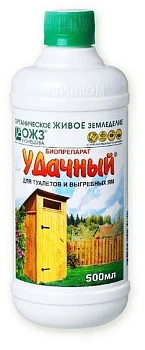 Биопрепарат УДАЧНЫЙ д/туалетов жидкость 0,5 л /14 т.м.БашИнком 